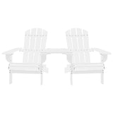 Garden Adirondack Chair Solid Fir Wood White 310067