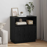 LED Sideboard Black Oak 71 x 34.5 x 75 cm Engineered Wood 869651