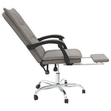 Reclining Office Chair Taupe Fabric 349749