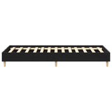 Bed Frame Black Oak 203 x 93 x 25 cm Engineered Wood 862850