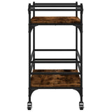 Kitchen Trolley Smoked Oak 82x40x78.5 cm Engineered Wood 842363