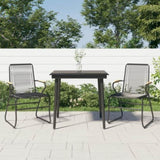 Garden Dining Set Black 3099215