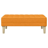Bench Dark Yellow 113 x 57 x 39 cm Fabric 42001943