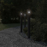 Outdoor Floor Lamps with Outlet 3pcs Black 110cm Stainless Steel 4006380