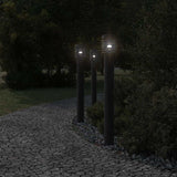 Outdoor Floor Lamps with Outlet 3pcs Black 110cm Stainless Steel 4006380