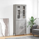 Highboard Grey Sonoma 69.5x34x180 cm Engineered Wood 3198223