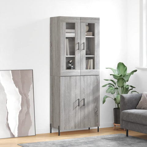 Highboard Grey Sonoma 69.5x34x180 cm Engineered Wood 3198223