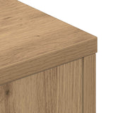 Headboard Cabinet with LED Artisan Oak 140 x 16.5 x 103.5 cm 8006540