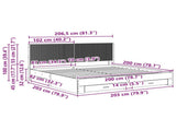 Bed Frame with Storage and Headboard Concrete Grey 3414076