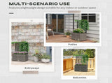 22 L Rattan with Trellis, Freestanding Raised Beds for Garden with Two Plant Boxes, Outdoor T3398P320083