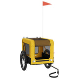 Pet Bike Trailer Yellow and Black Oxford Fabric&Iron 93917