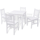 Five Piece Dining Set Pinewood White 242957