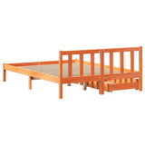 Bed Frame without Mattress Wax Brown 160x200 cm Solid Wood Pine 3301495