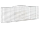 Arched Gabion Baskets 5 pcs 400x50x180/200 cm Galvanised Iron 3147051