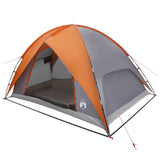 Camping Tent with Rainfly Water-resistant Dome Grey and Orange 42028527