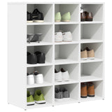 Shoe Cabinet 77.5 x 30 x 83.5 cm Engineered Wood White 808720