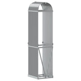 Log Holder Light Grey 40x45x170 cm Galvanised Steel 364548