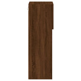 TV Cabinet with LED Lights Brown Oak 30.5x30x90 cm 837013