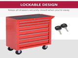 7-Drawer Rolling Tool Chest on Wheels, Lockable Tool Cabinet with Side Handle, Metal Tool Box T3398P344739