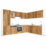 14 Piece Kitchen Cabinet Set Porto Old Wood Engineered Wood 3314999