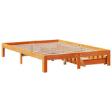 Bed Frame with Drawers without Mattress Wax Brown 135x190 cm Double 3301961