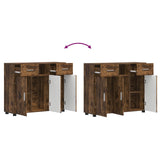 Wooden Cabinet Smoked Oak 88.5 x 30.5 x 73 cm Engineered Wood 880286