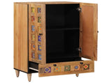 Highboard with Door Natural 60 x 33.5 x 100 cm Solid Mango Wood 4018290