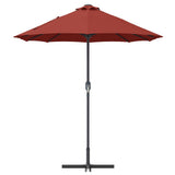 Garden Parasol Terracotta 370 x 197 x 239 cm 42003374