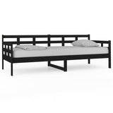 Day Bed without Mattress Black Solid Wood Pine 80x200 cm 820366