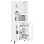 Highboard White 69.5x34x180 cm Engineered Wood 3189317