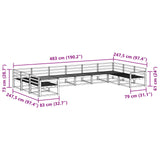 Outdoor Sofa Set 10 pcs Natural Solid Acacia Wood 3368227