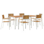 Garden Dining Set 7 pcs Brown Solid acacia wood 3334794