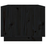 ZNTS Coffee Table Black 80x50x40 cm Solid Wood Pine 814438