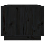 ZNTS Coffee Table Black 80x50x40 cm Solid Wood Pine 814438