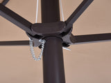 4.6m Double-Sided Patio Parasol Sun Umbrella-Tan T3398P318673