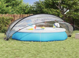 Pool Dome Folding Manual Transparent 405 x 405 x 192 cm PVC 42001109