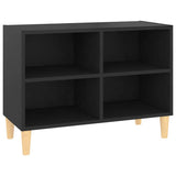 TV Cabinet with Solid Wood Legs Black 69.5x30x50 cm 805924