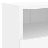 5 Piece TV Wall Units White Engineered Wood 3216511