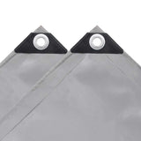 Tarpaulins Grey 3 x 4 m Canvas with PVC Coating 43810