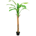 ZNTS Artificial Banana Tree with Pot 180 cm Green 336314