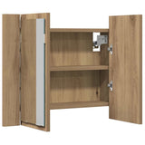 LED Mirror Cabinet Artisan Oak 60x12x45 cm Engineered Wood 856283