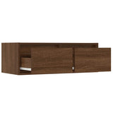TV Cabinet with LED Lights Brown Oak 75x35.5x25 cm 860235