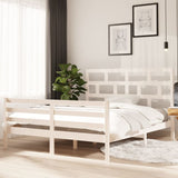 3101294 Bed Frame without Mattress White Solid Wood 160x200 cm