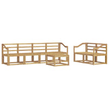 Outdoor Sofa Set 7 pcs White 59 x 59 x 37 cm Solid Acacia Wood 3387293