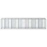 Gabion Raised Bed 2 pcs Silver 260 x 60 x 55 cm 3422229
