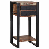 End Table Multicolour 40 x 40 x 80 cm Solid Reclaim Wood 4015988