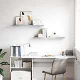 Floating Wall Shelves 2 pcs Concrete Grey 90x23.5x3.8 cm MDF 326604