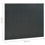 5-Panel Room Dividers 2 pcs Anthracite 200x180 cm Steel 3095198
