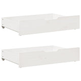 Daybed with Trundle and Drawers without Mattress White 80x200 cm 3302210