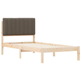 Bed Frame with Upholstered Headboard Taupe 90 x 190 cm 878087